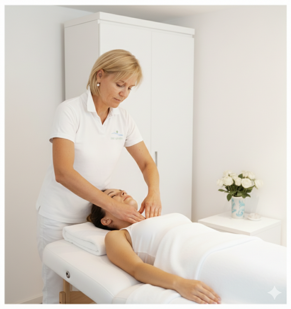 Eine Lymphdrainage Behandlung wird durchgeführt